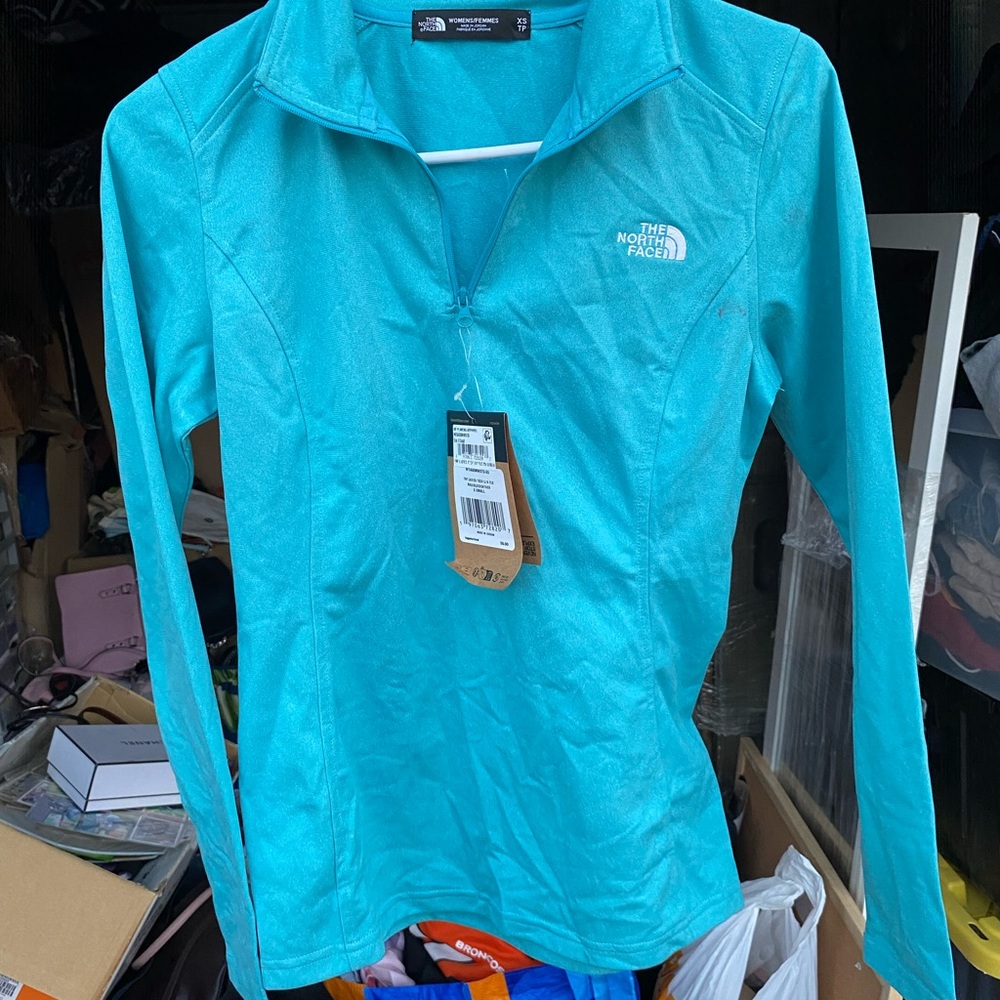 The North Face Aqua Blue Fleece Pullover NWT XS